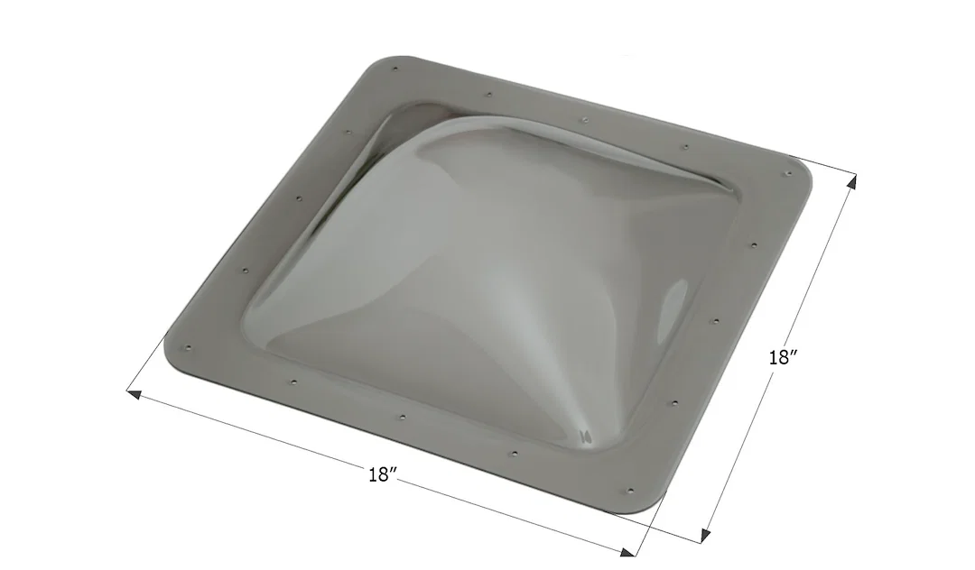 12116 – ICON Skylight, 4 Inch High Bubble Type Dome Square For 14 Inch Length x 14 Inch Width Opening 18 Inch Length ...